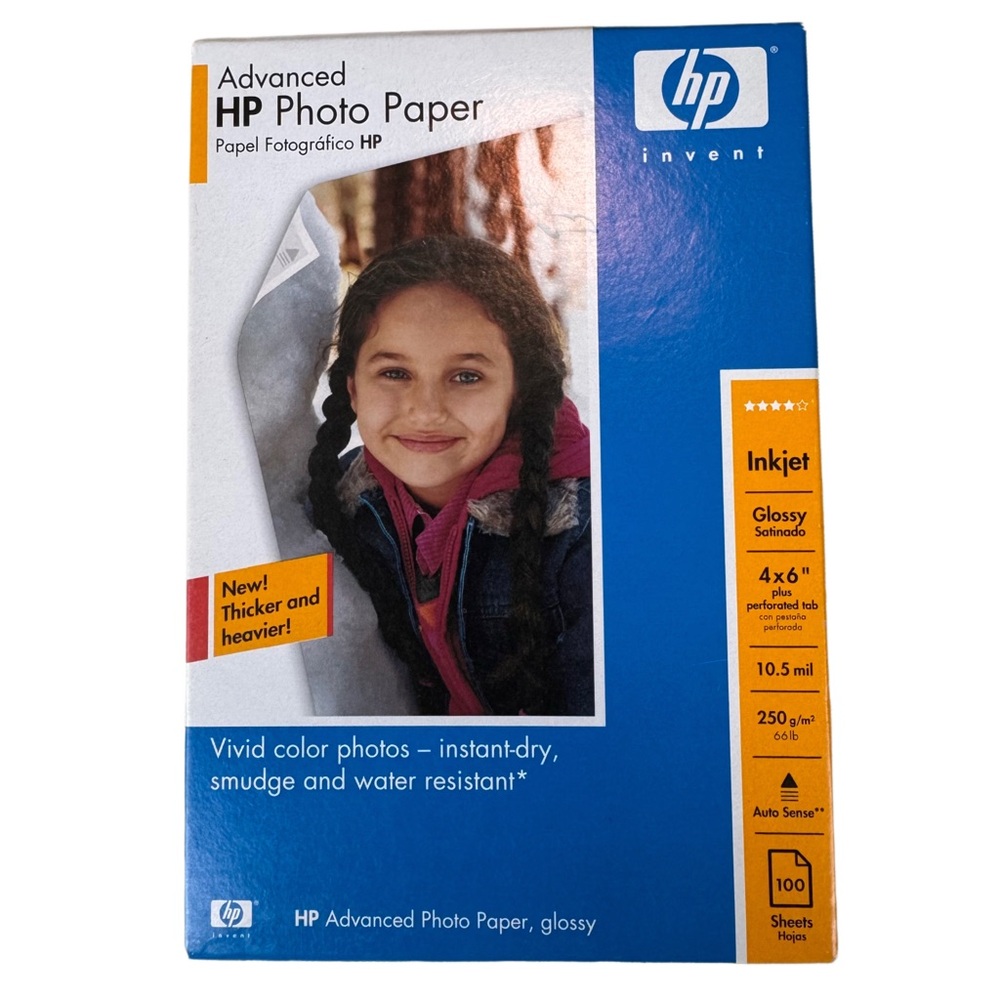 HP Advanced Glossy Photo Paper for Inkjet Printers 4x6